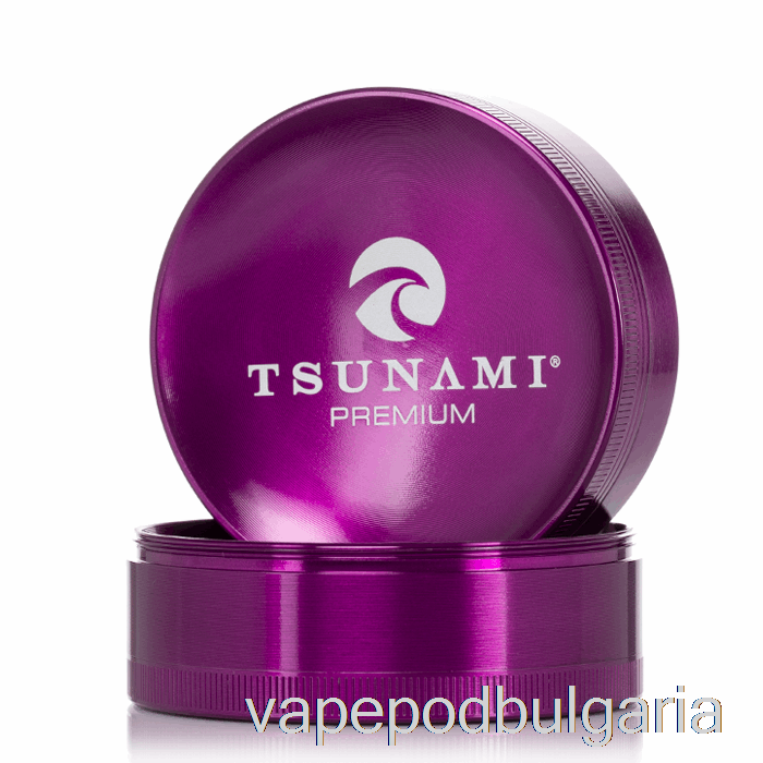 Vape Bulgaria Tsunami 2,95 инча 4 части потънал горен мелник лилав (75 Mm)